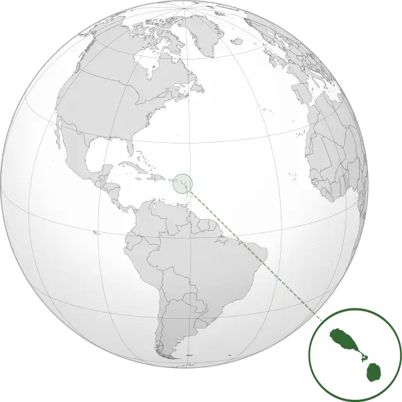 Localização de São Cristovão e Névis