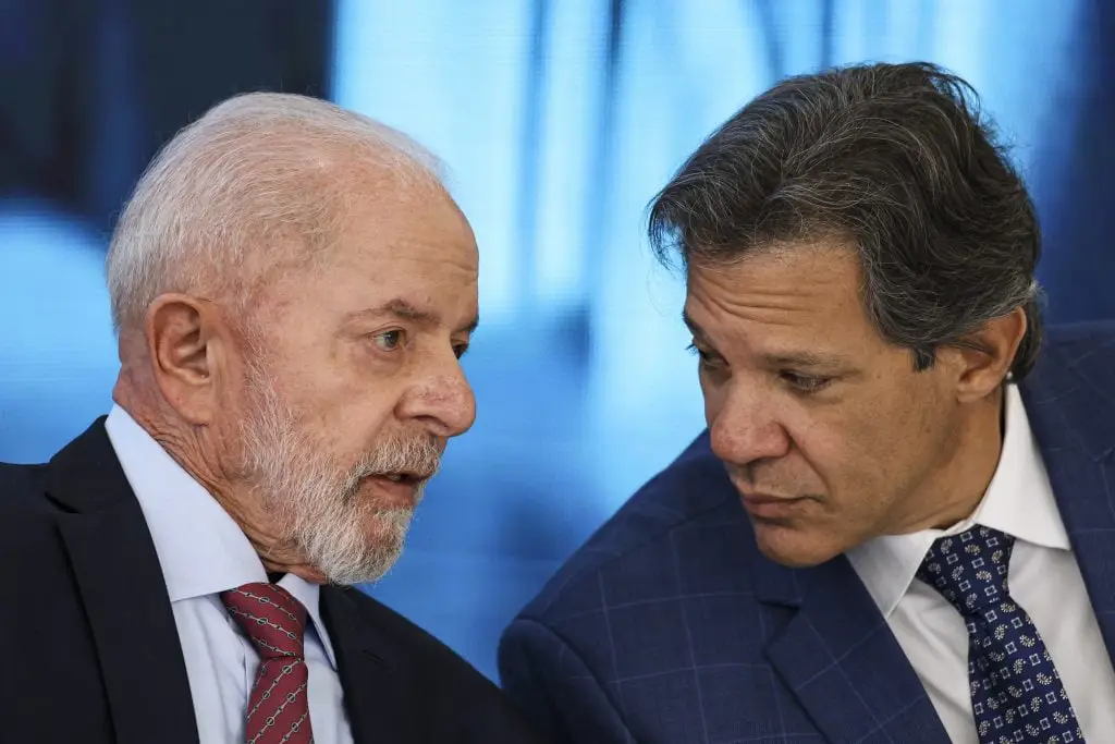 O presidente Luiz Inácio Lula da Silva e o ministro da Fazenda, Fernando Haddad